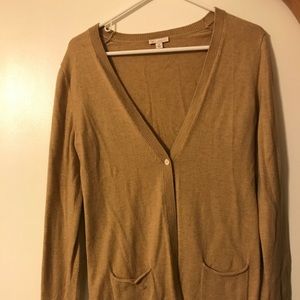 Tan Gap Cardigan Merino Wool